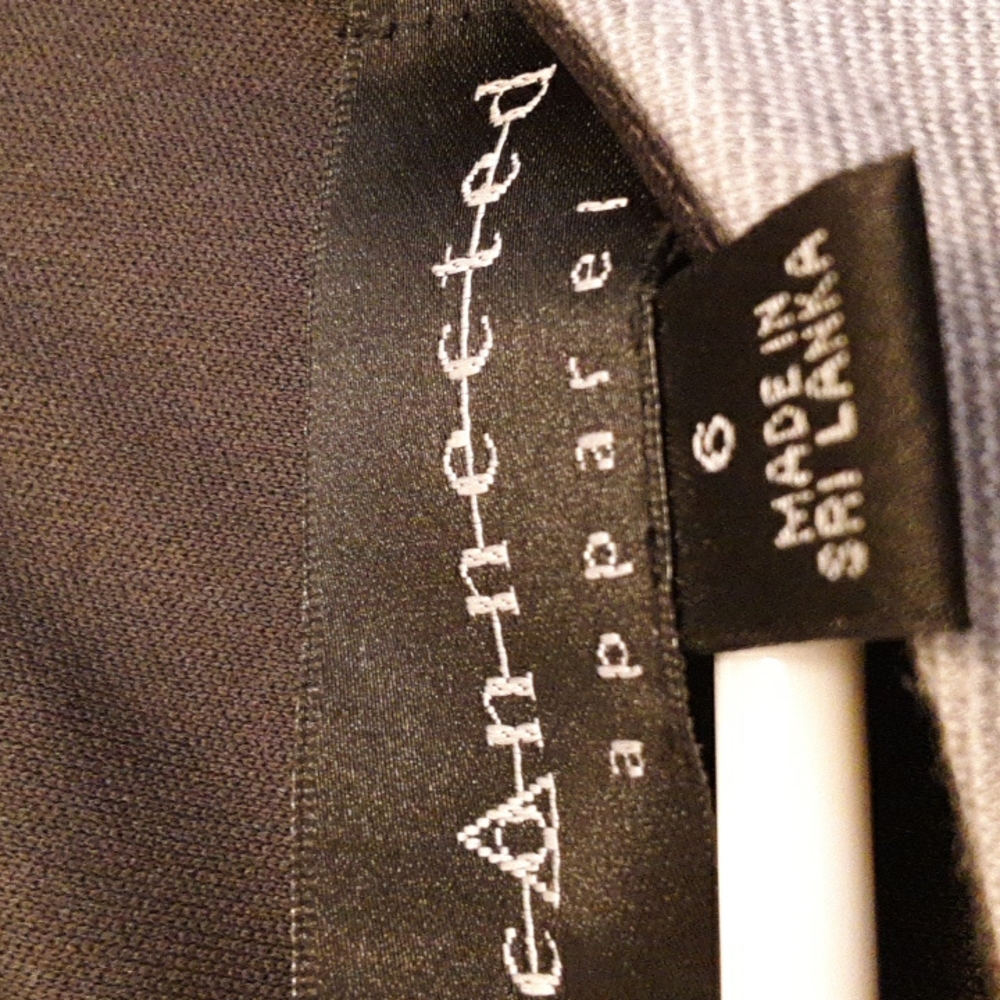 Connected Apparel Size 6 Sleeveless Dress Gray/Black - Picture 4 of 4